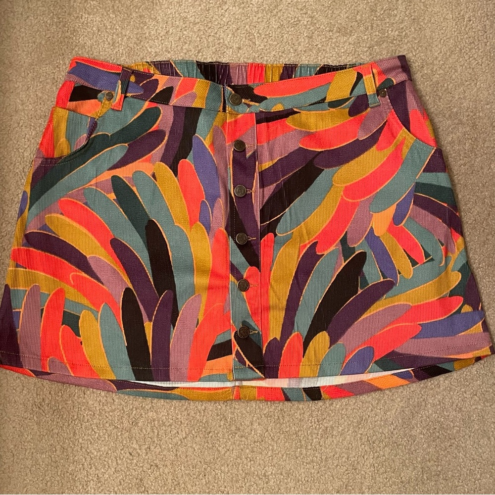 Farm Rio Button Front Skirt